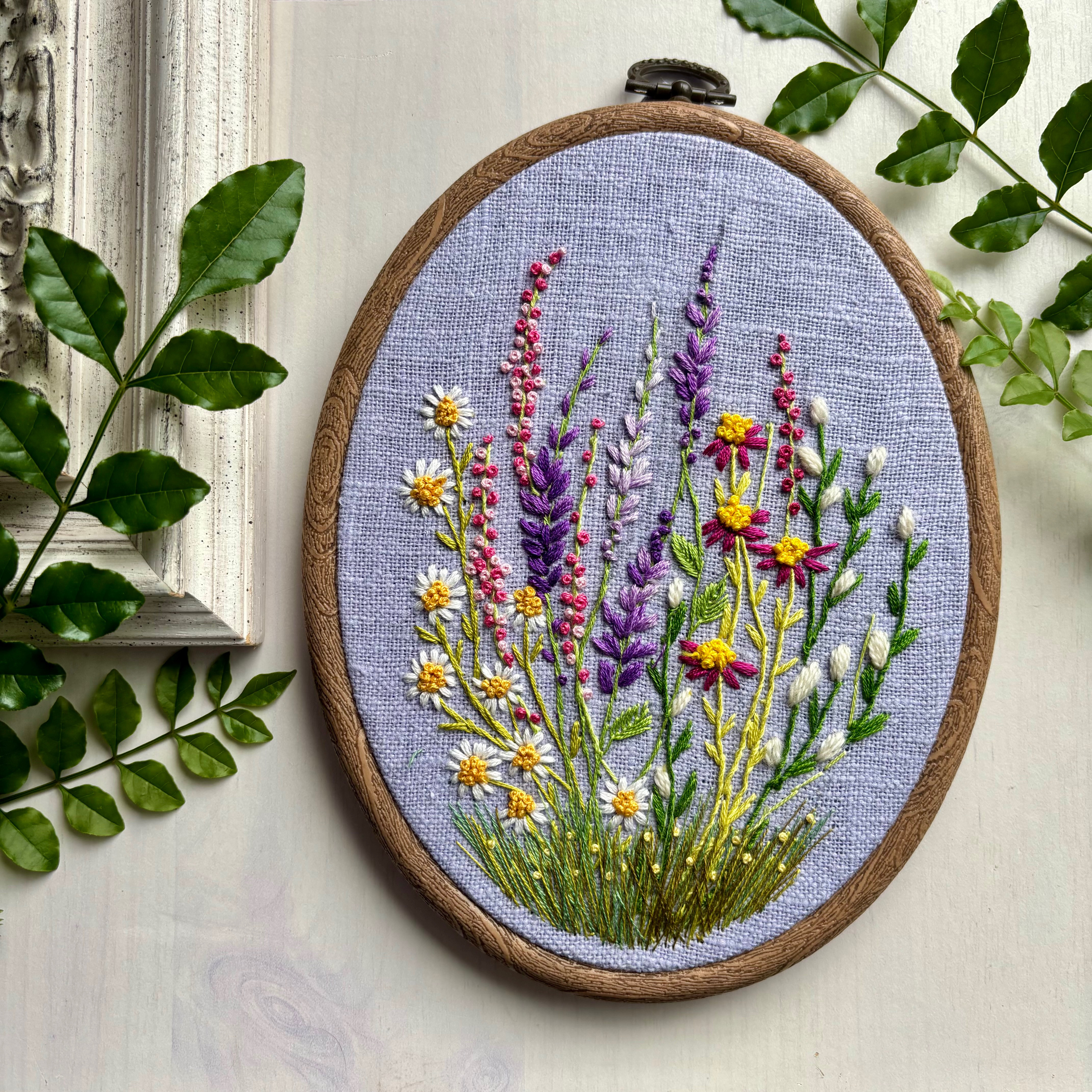受注製作　English garden in the room 2025 手刺繍タペストリー