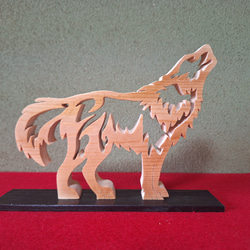 ウッドバーニングアート　ライオンの子供 ウッドバーニングアート ライオンの子供