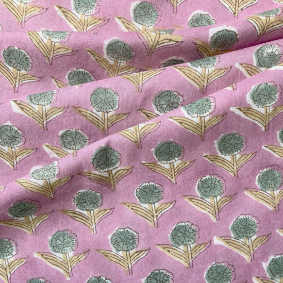 インド ブロックプリント生地 ミニカットクロス10枚セット アゾフリーv.03ファブリックIF0333 9枚目の画像