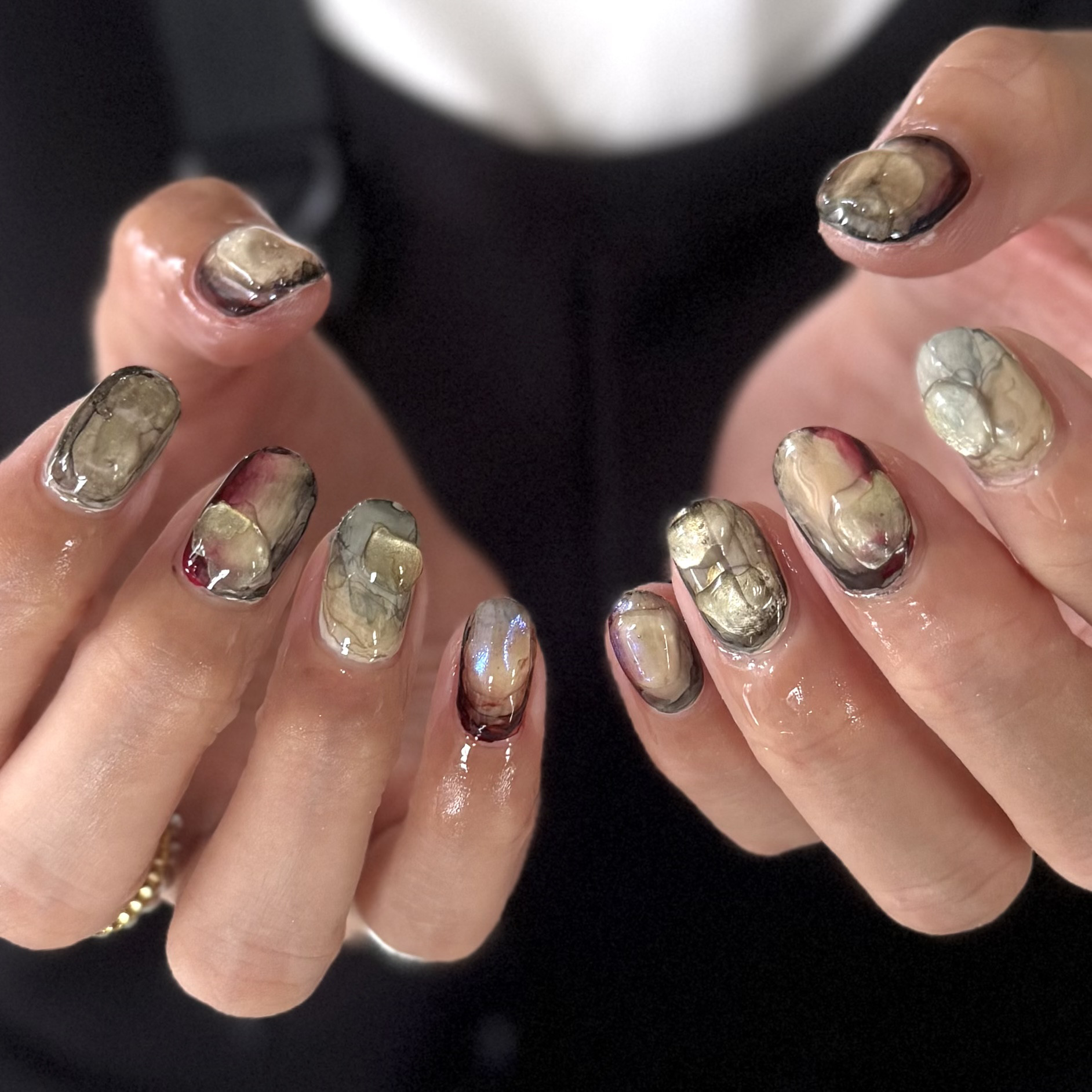 「ジェムストーンニュアンス – レッド×グリーン」