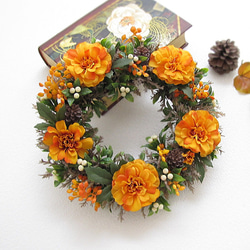 ミモザ蕾⑅︎*秋色アジサイのグーリン軽やか♪ハーフリース⋆︎* クイリング】ミモザのリースを作りながら春の訪れを待とう