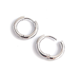 ese20-1 [6/3對] 環形耳環，外徑：約13毫米，線徑：約2.5毫米，一鍵穿線，316L 第3張的照片