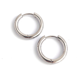 ese20-1 [6/3對] 環形耳環，外徑：約13毫米，線徑：約2.5毫米，一鍵穿線，316L 第2張的照片