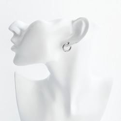 ese20-1 [6/3對] 環形耳環，外徑：約13毫米，線徑：約2.5毫米，一鍵穿線，316L 第4張的照片