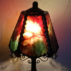 一点物 早い者勝ち! 小振りなテーブルランプ ステンドグラス ランプ 照明 卓上 スタンド ギフト 8枚目の画像