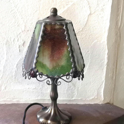 一点物 早い者勝ち! 小振りなテーブルランプ ステンドグラス ランプ 照明 卓上 スタンド ギフト 11枚目の画像