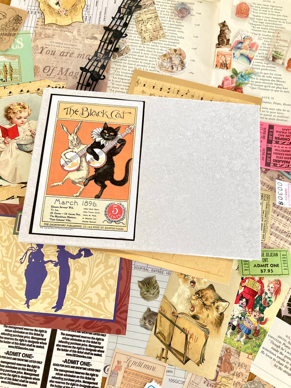 猫好きさんのコラージュBOX 【猫の音楽会/オペラ】コラージュ素材 80数点詰め合わせ 9枚目の画像