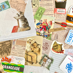 猫好きさんのコラージュBOX 【猫の音楽会/オペラ】コラージュ素材 80数点詰め合わせ 2枚目の画像