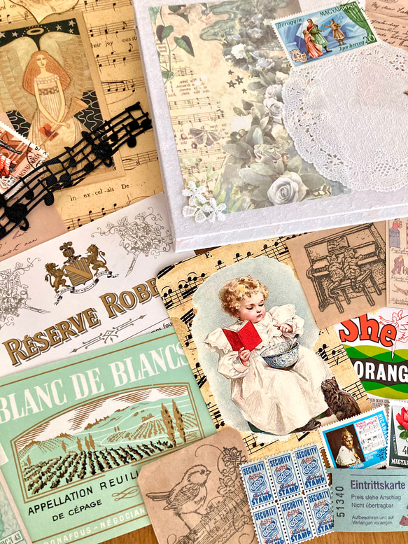 猫好きさんのコラージュBOX 【猫の音楽会/オペラ】コラージュ素材 80数点詰め合わせ 1枚目の画像