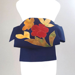 専用　未使用美品・夏帯　紗の博多織　山吹　作り帯付け帯　銀座　胴巻き〜100cm 専用 未使用美品・夏帯 紗の博多織 山吹 作り帯付け帯 銀座