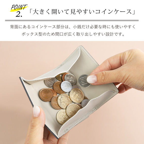 【クロコ型ミラーシルバー/キョロメミニウォレット】思わず誰かに見せたくなる/ミニマムで大人カワイイコンパクト三つ折り財布 9枚目の画像