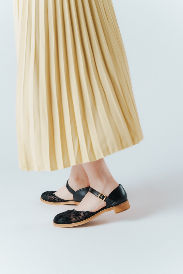 セパレートシューズ 黒チュール XS20cm~LL25.5cm 5枚目の画像