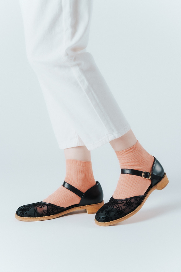 セパレートシューズ 黒チュール XS20cm~LL25.5cm 14枚目の画像