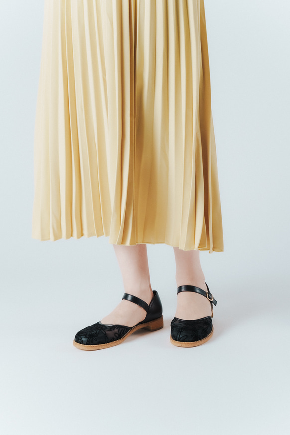 セパレートシューズ 黒チュール XS20cm~LL25.5cm 3枚目の画像