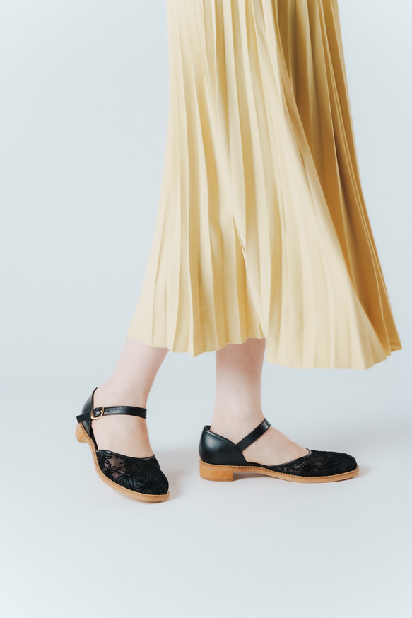 セパレートシューズ 黒チュール XS20cm~LL25.5cm 8枚目の画像