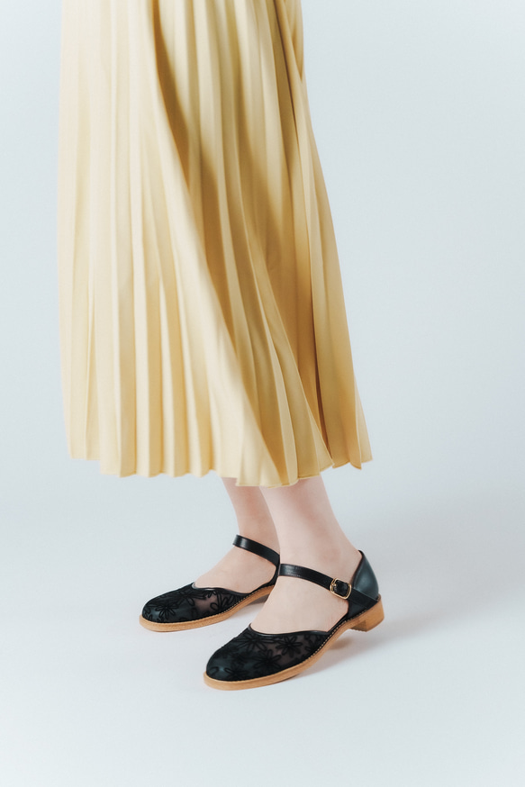 セパレートシューズ 黒チュール XS20cm~LL25.5cm 4枚目の画像