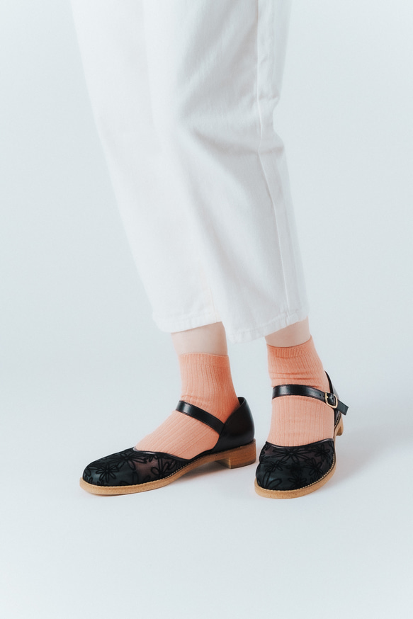 セパレートシューズ 黒チュール XS20cm~LL25.5cm 13枚目の画像