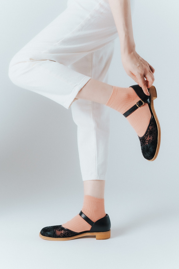 セパレートシューズ 黒チュール XS20cm~LL25.5cm 15枚目の画像