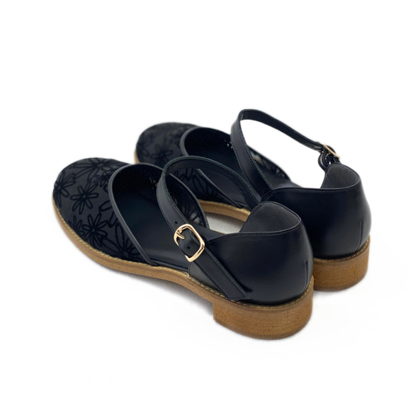 セパレートシューズ 黒チュール XS20cm~LL25.5cm 12枚目の画像