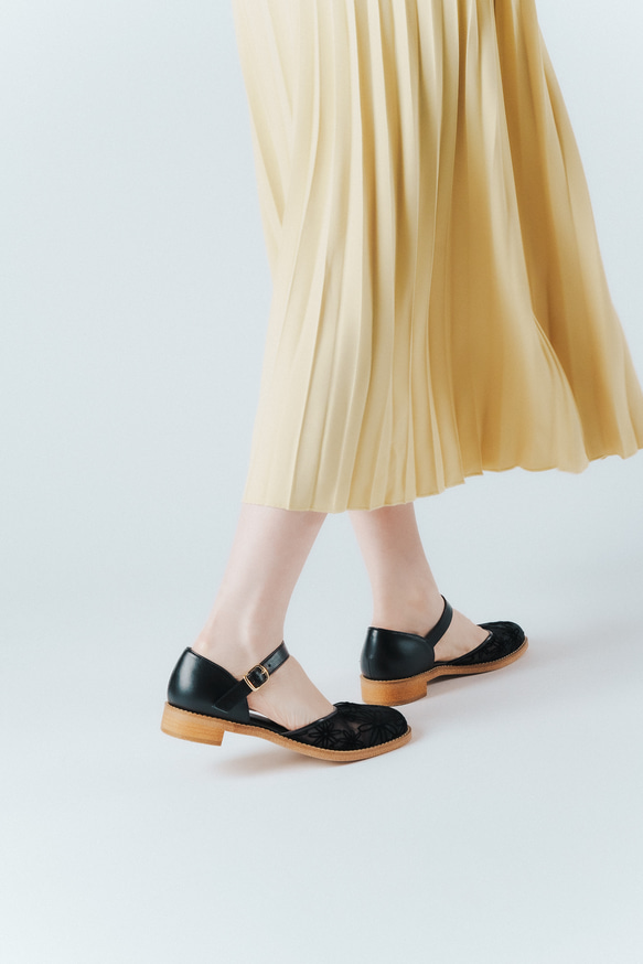 セパレートシューズ 黒チュール XS20cm~LL25.5cm 7枚目の画像