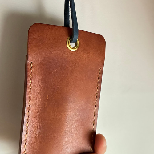 本革×真鍮のレザーフリーポケット ウォールポケット マルチケース