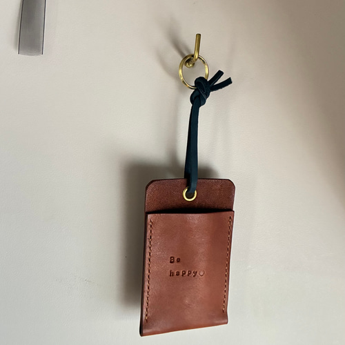 本革×真鍮のレザーフリーポケット ウォールポケット マルチケース