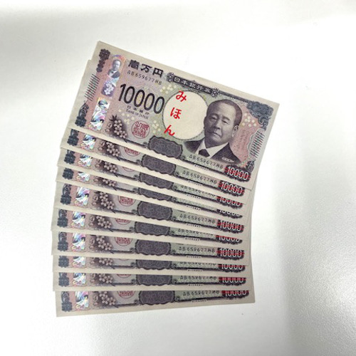 ダミー紙幣100万円札束　100枚すべて印刷　金融機関共通帯封　1束　新品 ダミー紙幣100万円札束 100枚すべて印刷 金融機関共通帯封 1束 新品