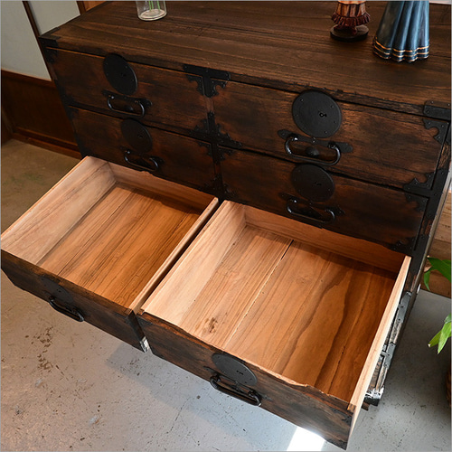 明治大正 和箪笥 リメイク品 1点物 アンティーク チェスト 桐箪笥 5段