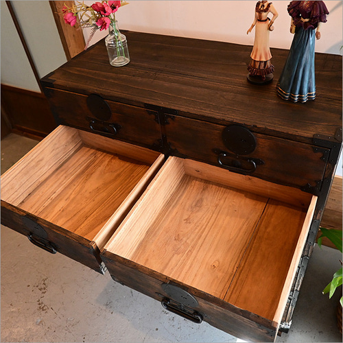 明治大正 和箪笥 リメイク品 1点物 アンティーク チェスト 桐箪笥 5段