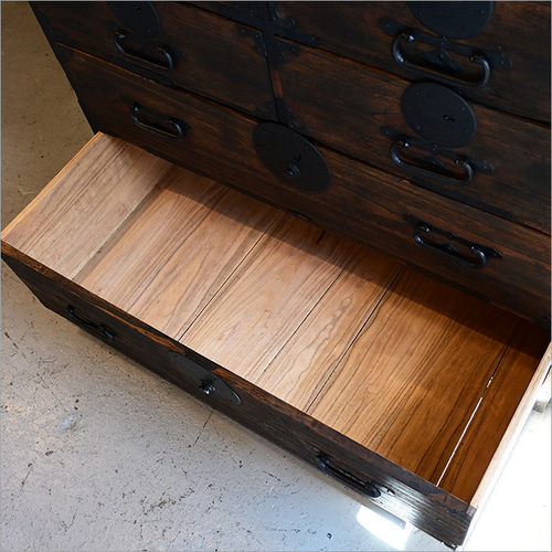 明治大正 和箪笥 リメイク品 1点物 アンティーク チェスト 桐箪笥 5段