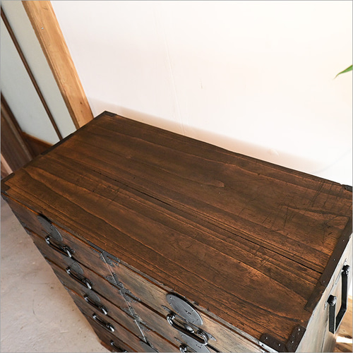 明治大正 和箪笥 リメイク品 1点物 アンティーク チェスト 桐箪笥 5段