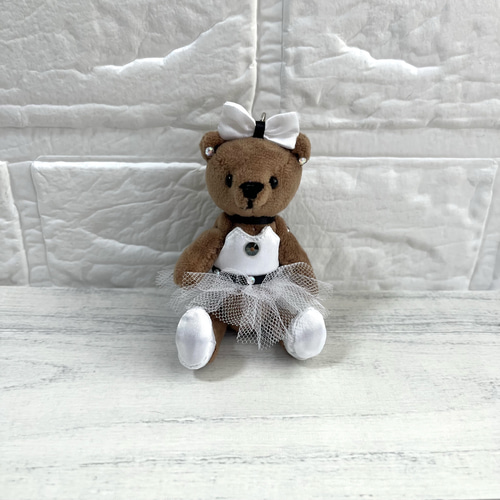 受注生産】バレリーナベアのキーホルダー【シンプル】 その他携帯