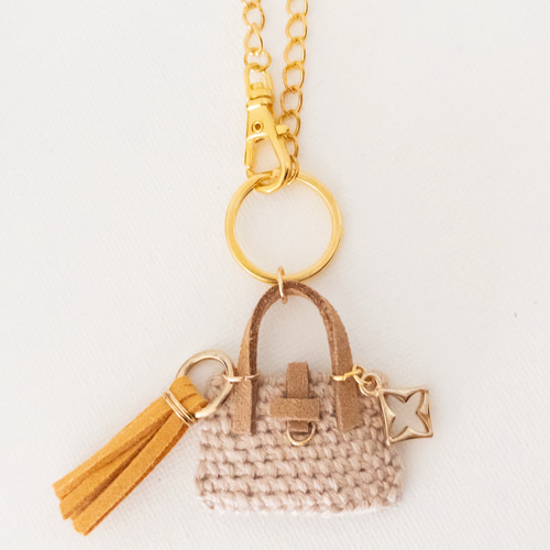 秋色2025〉選べるタッセル＆金属パーツ付きミニトートバッグチャーム