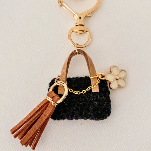 秋色2025〉選べるタッセル＆金属パーツ付きミニトートバッグチャーム