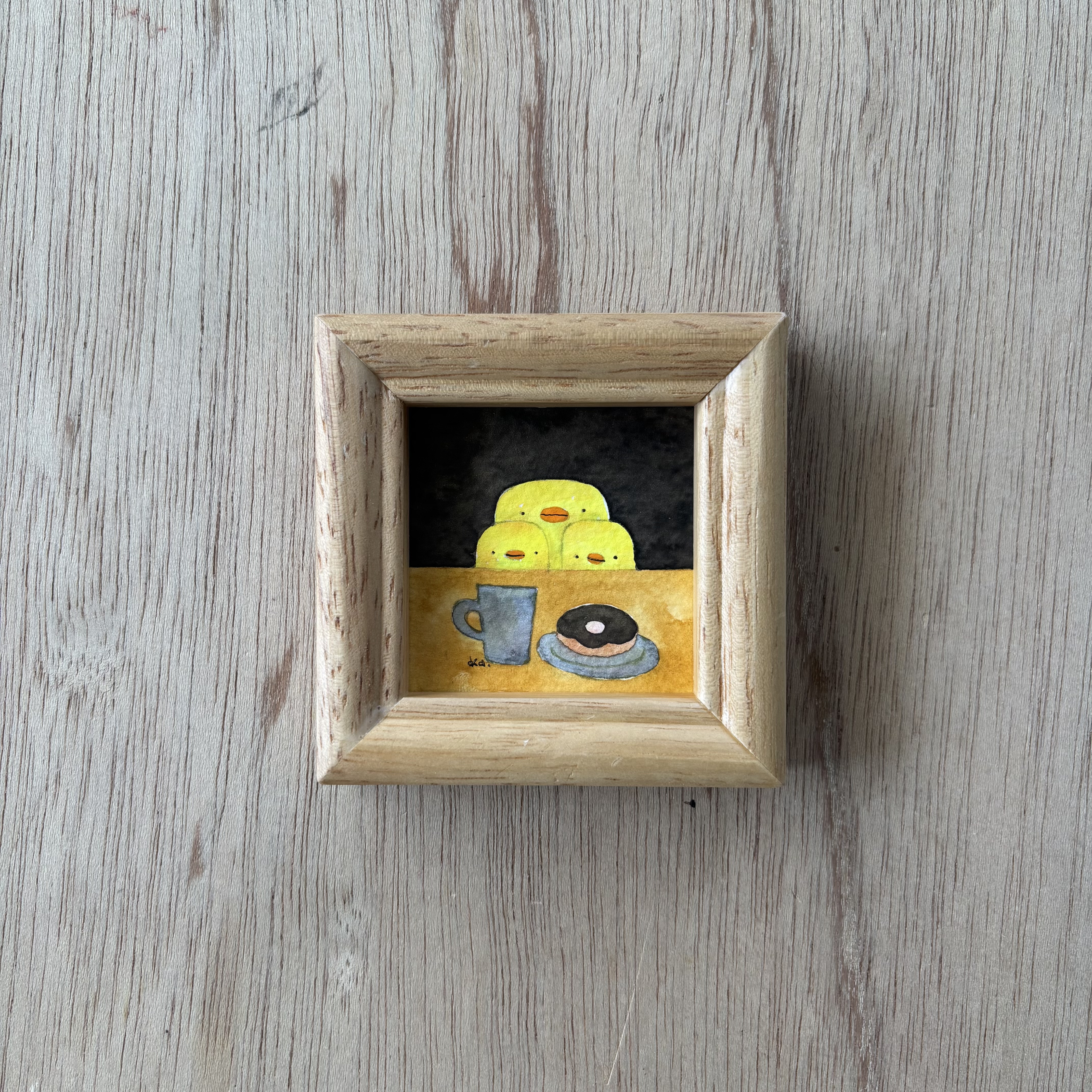 「テーブルの上」ミニ額　原画