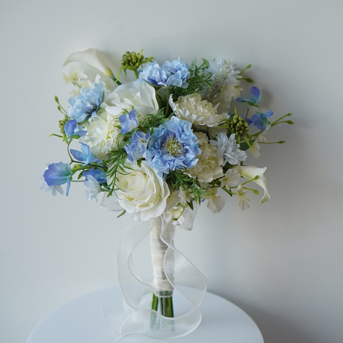 透明感♩ ライトブルー ホワイト系 ⌇﻿アーティフィシャルフラワー
