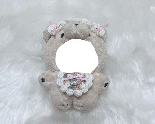 ぬい服 かぎ編み ヘドレ ヘッドドレス ＆ スタイ あみぐるみ NIJIGEN