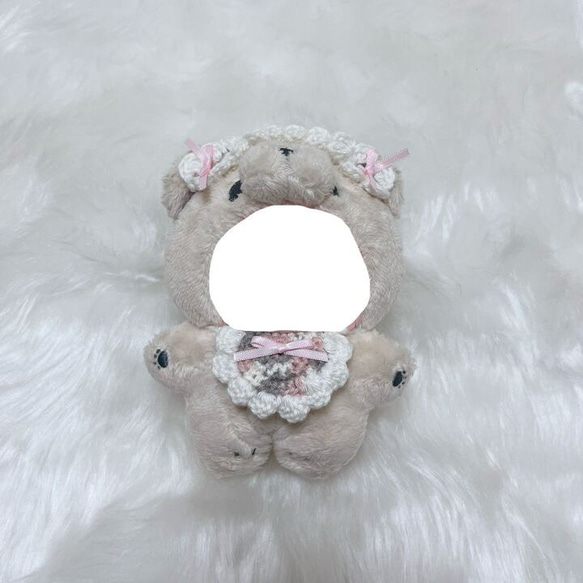 ぬい服 かぎ編み ヘドレ ヘッドドレス ＆ スタイ あみぐるみ NIJIGEN