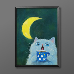 絵画 。壁掛け絵【夜光の蛍の火とピンクの花の海、緑のドレスを着た神秘的な少女】 絵画 。壁掛け絵【夜光の蛍の火とピンクの花の海、緑のドレスを