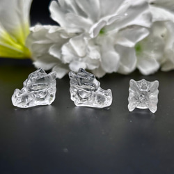 ★特選再入荷★計900g【ドラゴンベッド万能の石水晶浄化開運スペシャル】❤️ 17mm 1個 ヒマラヤ水晶 龍頭（ドラゴンヘッド）手彫り彫刻 天然石 横穴