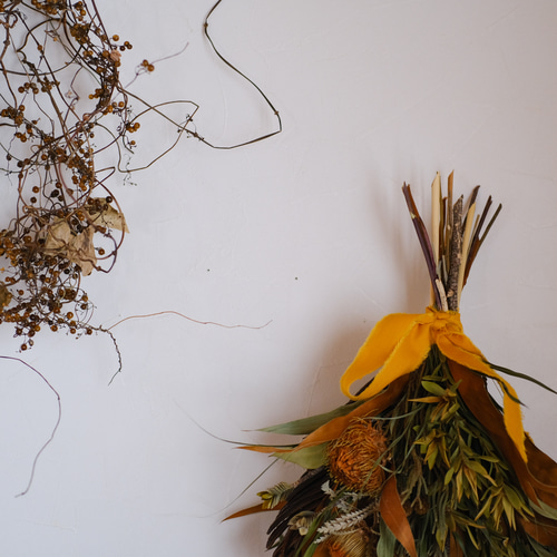 ご予約　秋のドライフラワースワッグ　⑦ ご予約 秋のドライフラワースワッグ ⑦