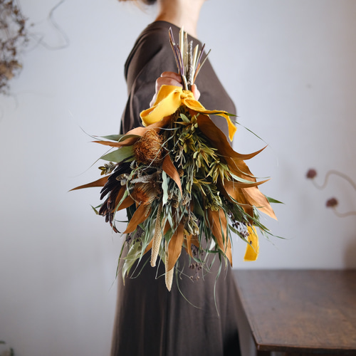 ご予約　秋のドライフラワースワッグ　⑦ ご予約 秋のドライフラワースワッグ ⑦