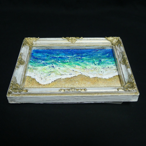 油絵 油彩 油彩画 絵 絵画 キャンバスパネル ミニ絵画【砂浜の海】 油絵 油彩 油彩画 絵 絵画 キャンバスパネル ミニ絵画【砂浜の海