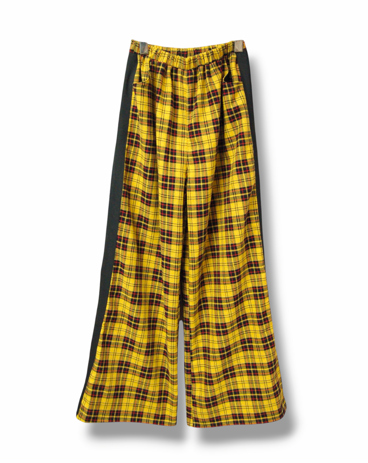 タータンチェック　ラインワイドパンツ