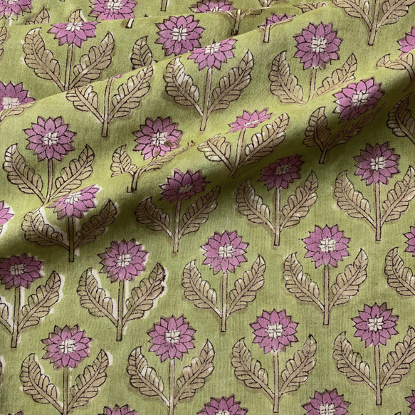 インド ブロックプリント生地 ミニカットクロス 10枚セット寒色系vol.15 ファブリック はぎれIF0334 10枚目の画像