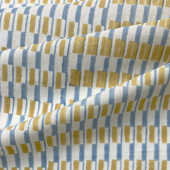 インド ブロックプリント生地 ミニカットクロス 10枚セット寒色系vol.15 ファブリック はぎれIF0334 6枚目の画像