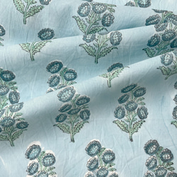 インド ブロックプリント生地 ミニカットクロス 10枚セット寒色系vol.15 ファブリック はぎれIF0334 3枚目の画像