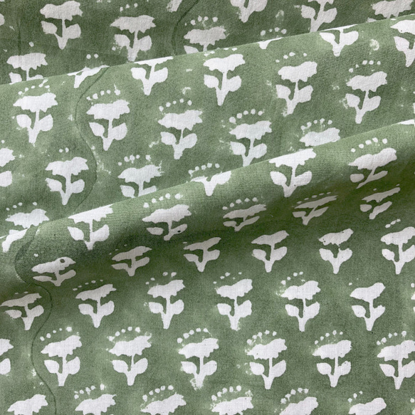 インド ブロックプリント生地 ミニカットクロス 10枚セット寒色系vol.15 ファブリック はぎれIF0334 5枚目の画像