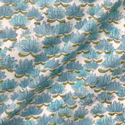 インド ブロックプリント生地 ミニカットクロス 10枚セット寒色系vol.15 ファブリック はぎれIF0334 4枚目の画像