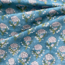 インド ブロックプリント生地 ミニカットクロス 10枚セット寒色系vol.15 ファブリック はぎれIF0334 11枚目の画像